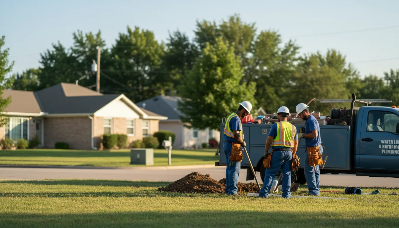 Residential water line and bathroom plumbing service in Demotte, IN